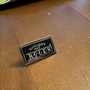 Loyalty Rules Longhorn Steakhouse Enamel Pin - Black and Gold